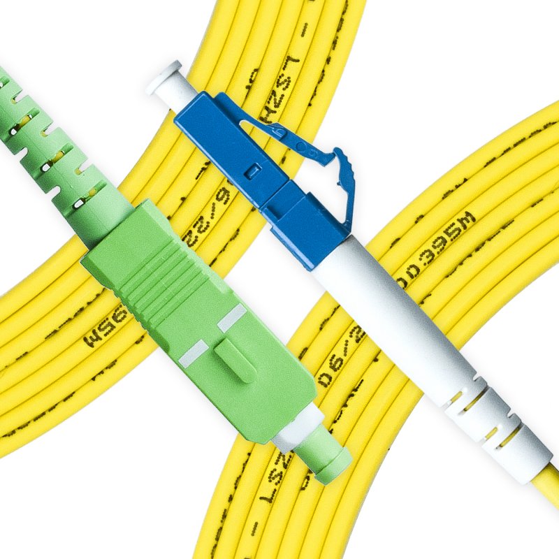 OS2 LC/UPC to SC/APC Simplex Optical Fiber Patch Cord - Image 4